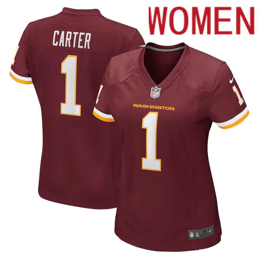 Women Washington Redskins 1 DeAndre Carter Nike Burgundy Player Game NFL Jersey
